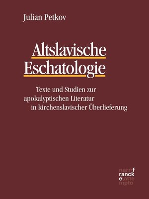 cover image of Altslavische Eschatologie